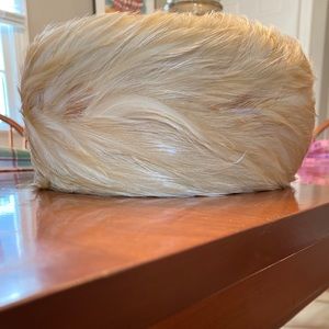 vintage Feather Pill Box Hat with Hat Box